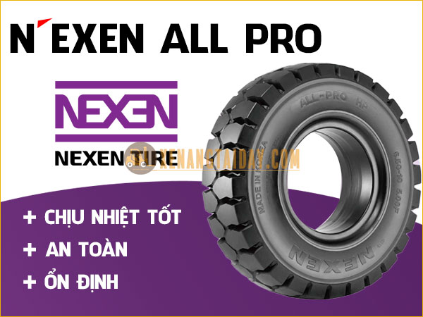 Nexen All Pro được sản xuất với công nghệ tiên tiến nhất, chịu tải tốt và đáp ứng mọi môi trường làm việc.