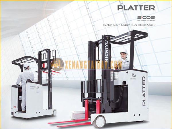 PLATTER Electric Reach Folklift Truck FBR-80 Series.