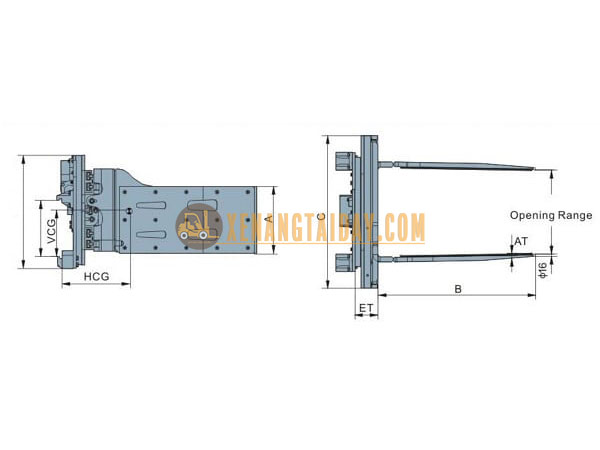Cấu tạo bộ kẹp thùng carton