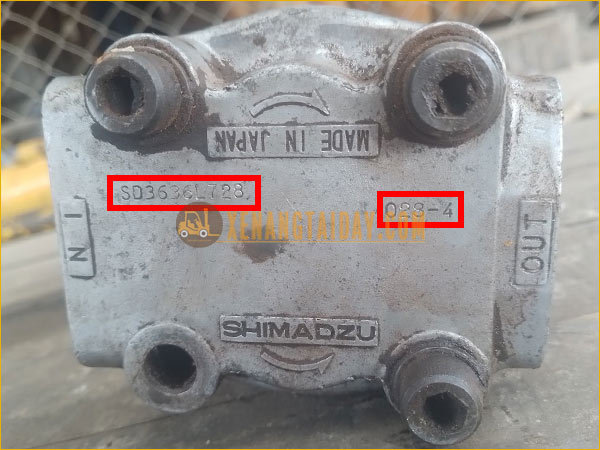 Model bơm thủy lực thường thể hiện ở mặt sau của bơm