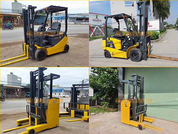 Xe nâng điện Komatsu loại đứng và ngồi lái