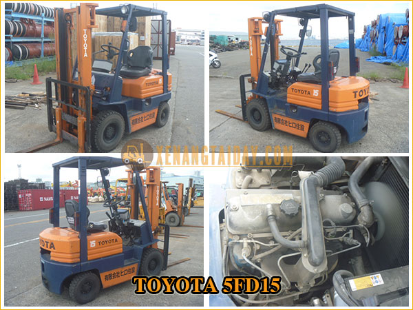 Xe nâng dầu 1.5 tấn Toyota 5FD15