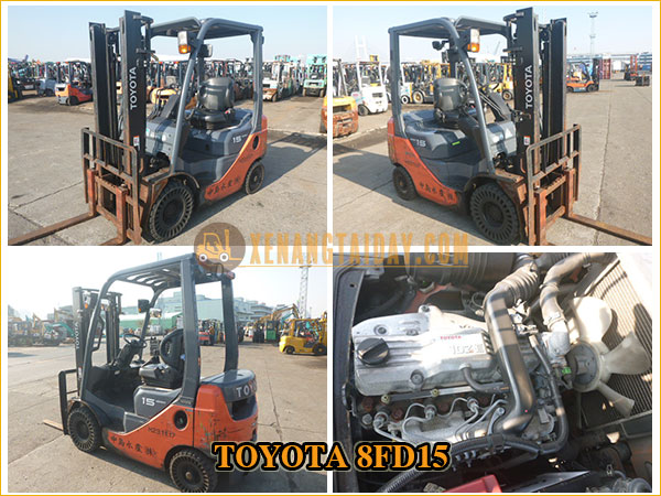 Xe nâng dầu 1.5 tấn Toyota 8FD15