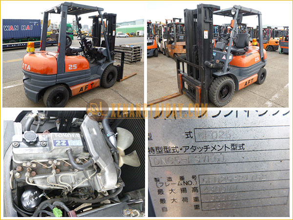 Xe nâng dầu Toyota 6FD25