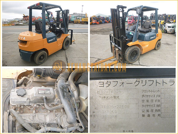 Xe nâng dầu Toyota 7FD25