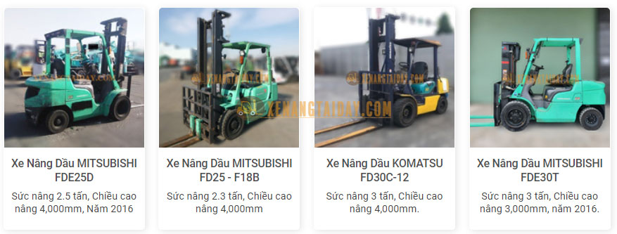 Link sản phẩm xe nâng dầu 2,5 tấn Mitsubishi