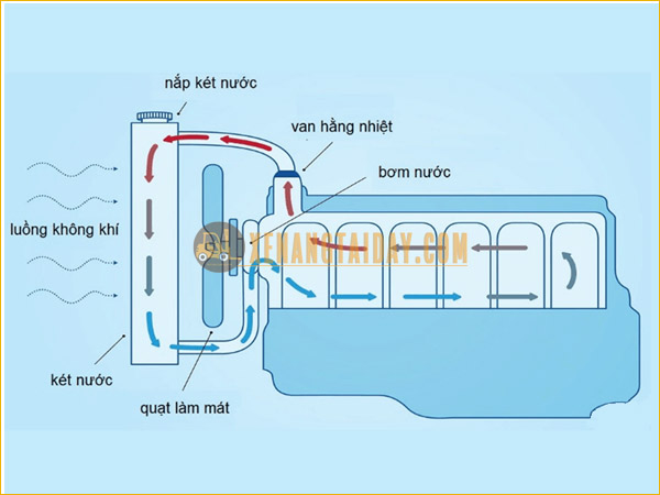 Nguyên lý giải nhiệt của hệ thống làm mát xe nâng