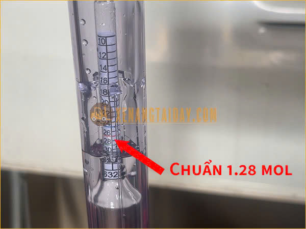Cây đo tỷ trọng axit bình ắc quy xe nâng điện