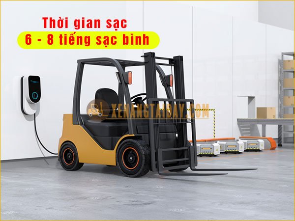 Xe nâng điện đòi hỏi người sử dụng phải tốn nhiều thời gian chờ sạc