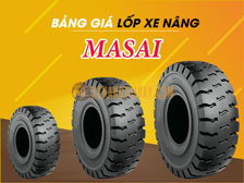 Bảng giá lốp đặc xe nâng Masai 6/2022