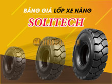 Bảng giá lốp xe nâng Solitech tháng 6