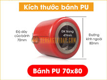 Bánh xe nâng tay 70x80 - Bánh Xe Nâng Tay PU