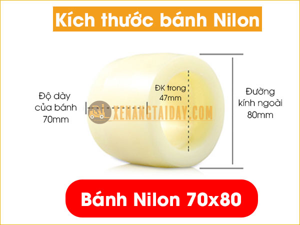 Bánh xe nâng tay PU - Nilon (Nylon) Giá Tốt