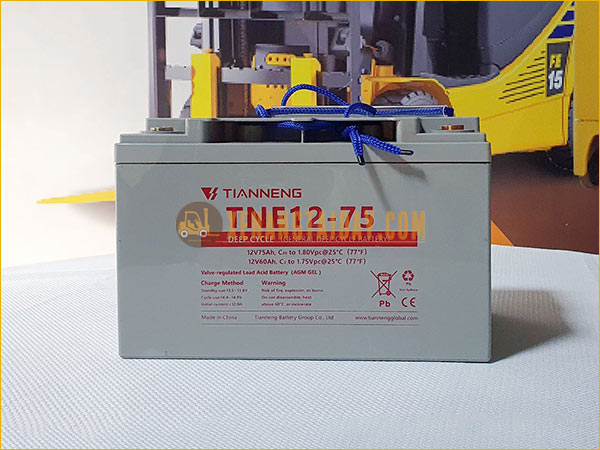Bình điện xả sâu 12V - 75Ah THIÊN NĂNG (TIANNENG) TNE12-75