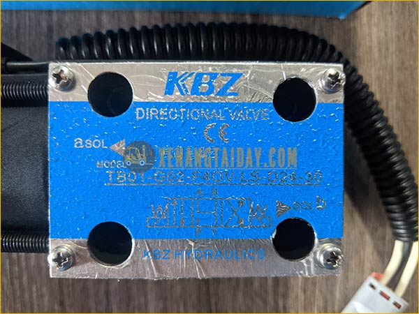 Van solenoid chuyển số 24V hiệu KBZ model TB01-G02-F4OV-LS-D24-30