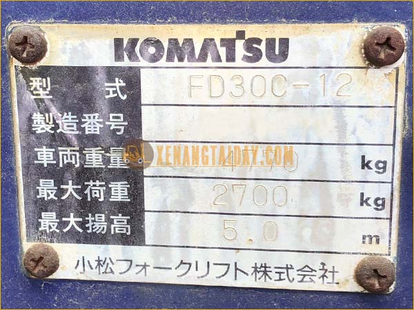 Xe Nâng Dầu KOMATSU FD30C-12