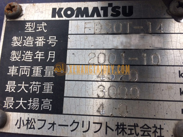 Xe Nâng Dầu KOMATSU FD30T-14