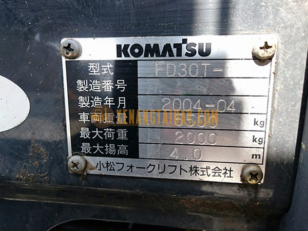 Xe Nâng Dầu KOMATSU FD30T-15