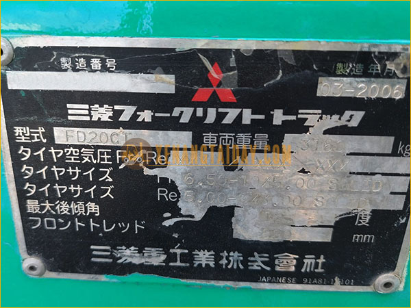 Xe Nâng Dầu MITSUBISHI FD20CT