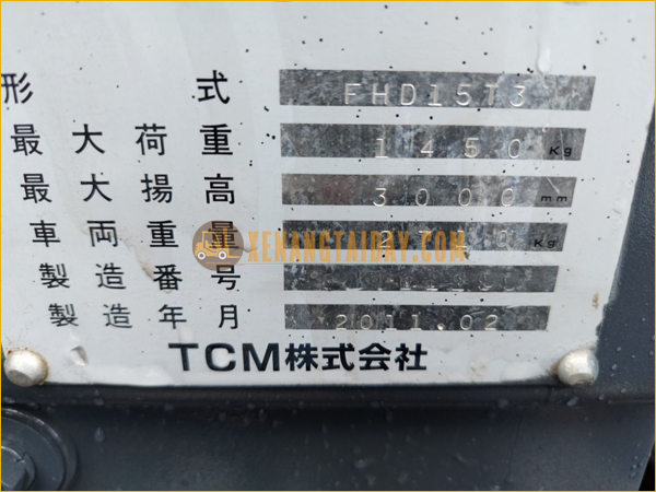 Xe nâng dầu TCM FD15T3