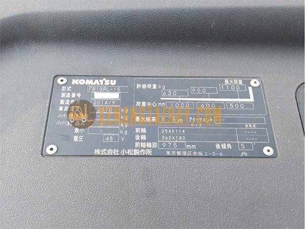 Xe nâng điện đứng lái Komatsu FB15RL-15