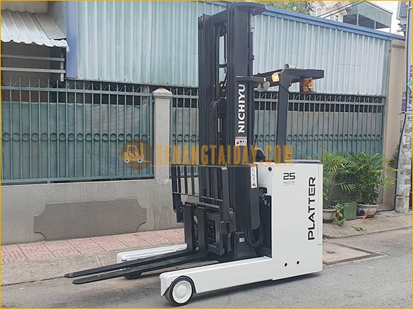 Xe nâng điện đứng lái NICHIYU FBRM25-80-450SF gắn pin lithum 48V - 340Ah PKGFF48340