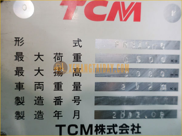 Xe nâng điện đứng lái TCM FBR15-16