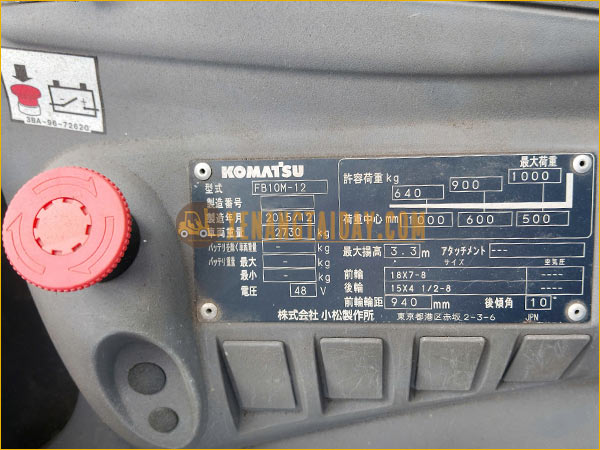 Xe nâng điện ngồi lái KOMATSU FB10M-12