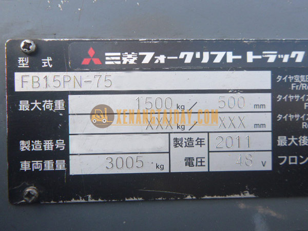 Xe nâng điện ngồi lái Mitsubishi FB15PN