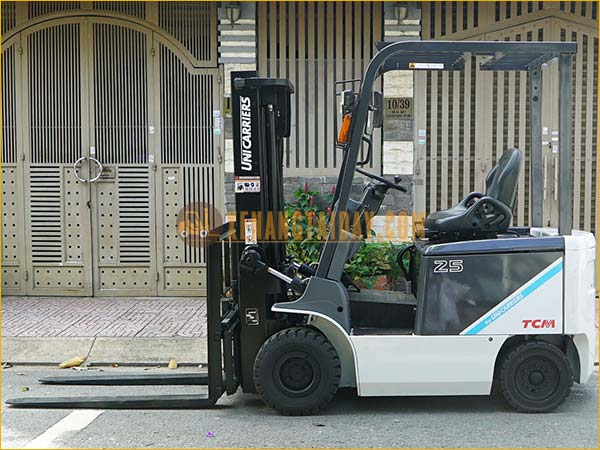 Xe nâng điện ngồi lái TCM - UNICARRIERS FB25-8 gắn pin lithum 48V - 460Ah PKGFF48460
