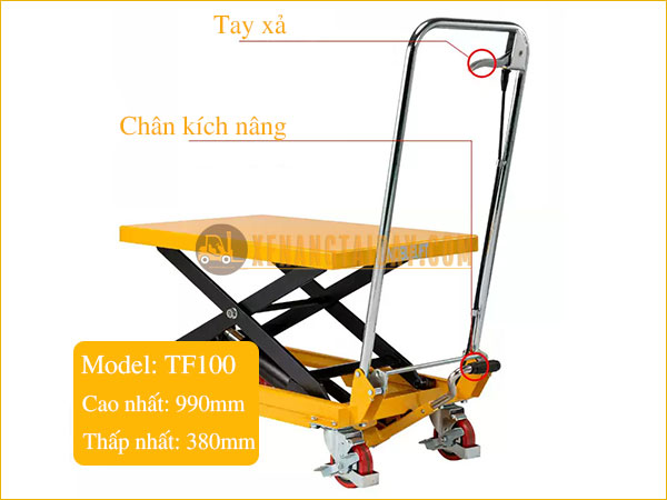 Xe nâng mặt bàn 1000kg Noblelift TF100