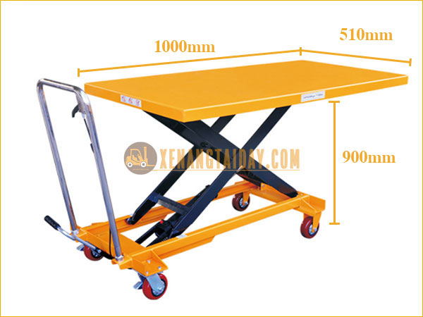 Xe nâng mặt bàn NIULI 800kg WP800, cao 1 mét