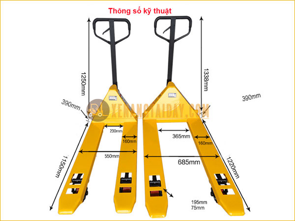 Xe nâng tay siêu thấp 1.5 tấn Noblelift ACLOW35
