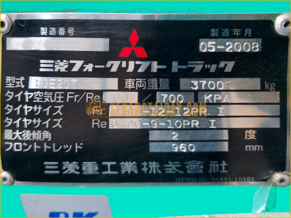 Xe nâng xăng - gas MITSUBISHI FGE20T