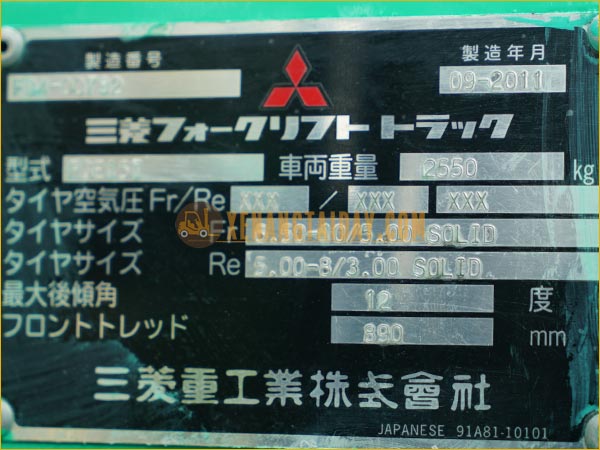 Xe nâng xăng - gas MITSUBISHI FGE15T