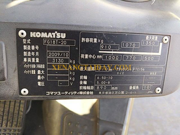 Xe nâng Xăng KOMATSU FG18T-20