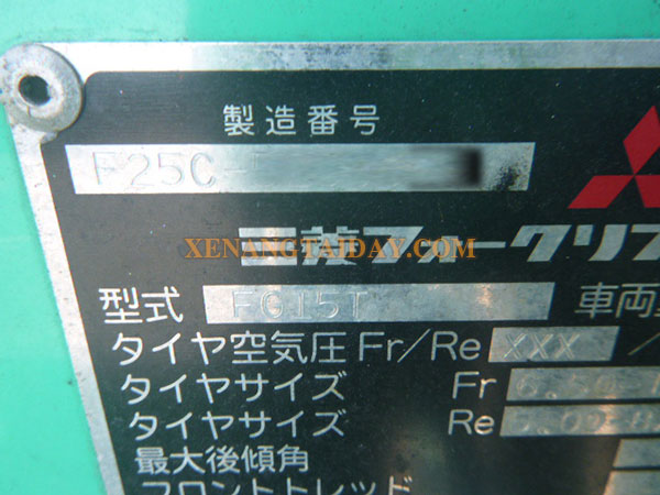 Xe nâng Xăng MITSUBISHI FG15T