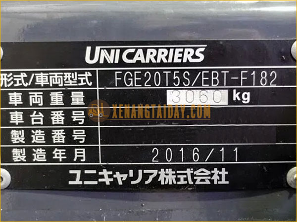 Xe nâng Xăng UNICARRIERS FGE20T5S